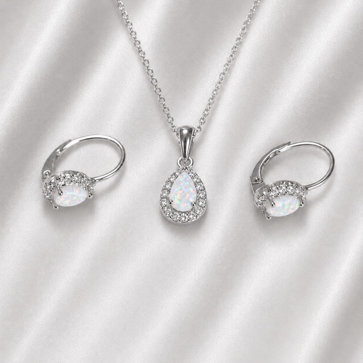 Srebrni set -opal- 925/1000