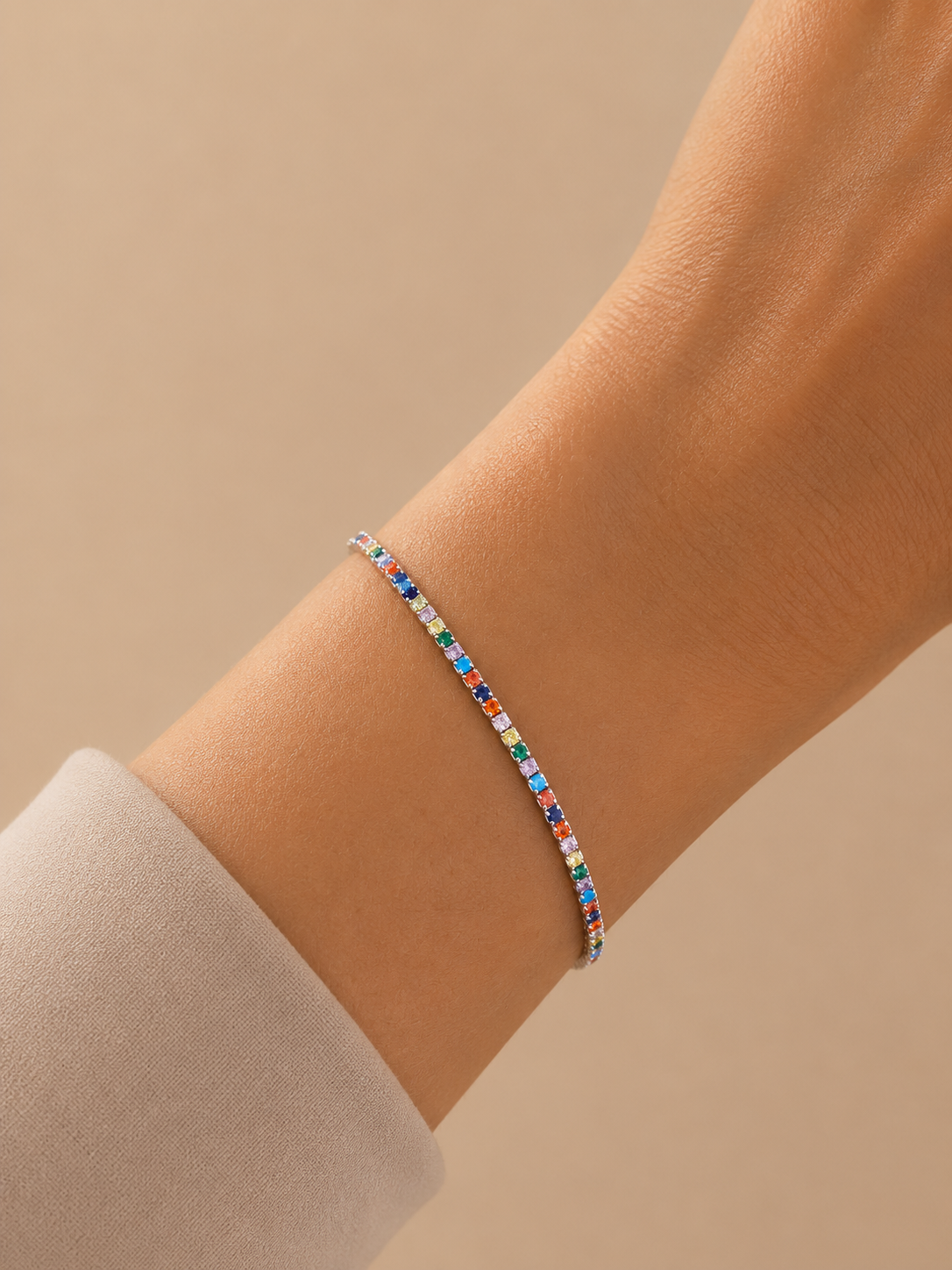 Silver tennis bracelet