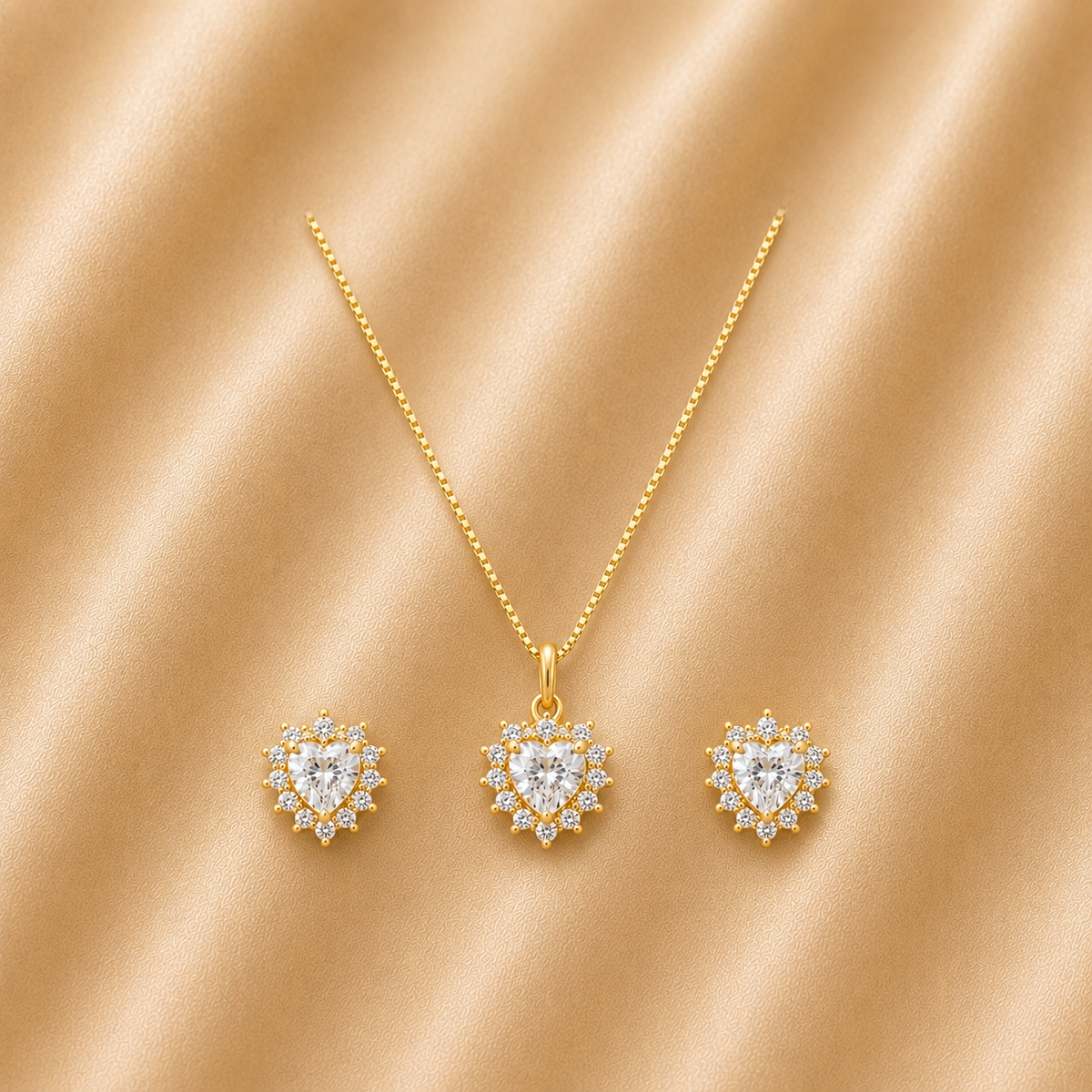 Srebrni set -srce-