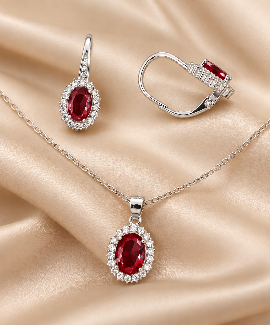 Srebrni set - crveni