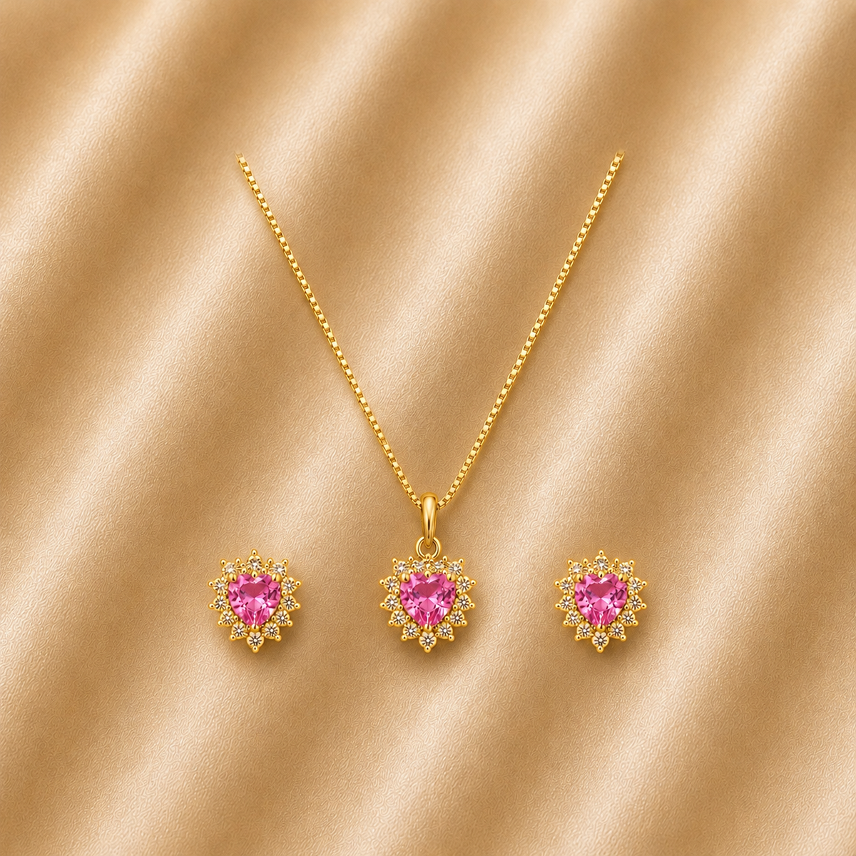 Srebrni set -srce-