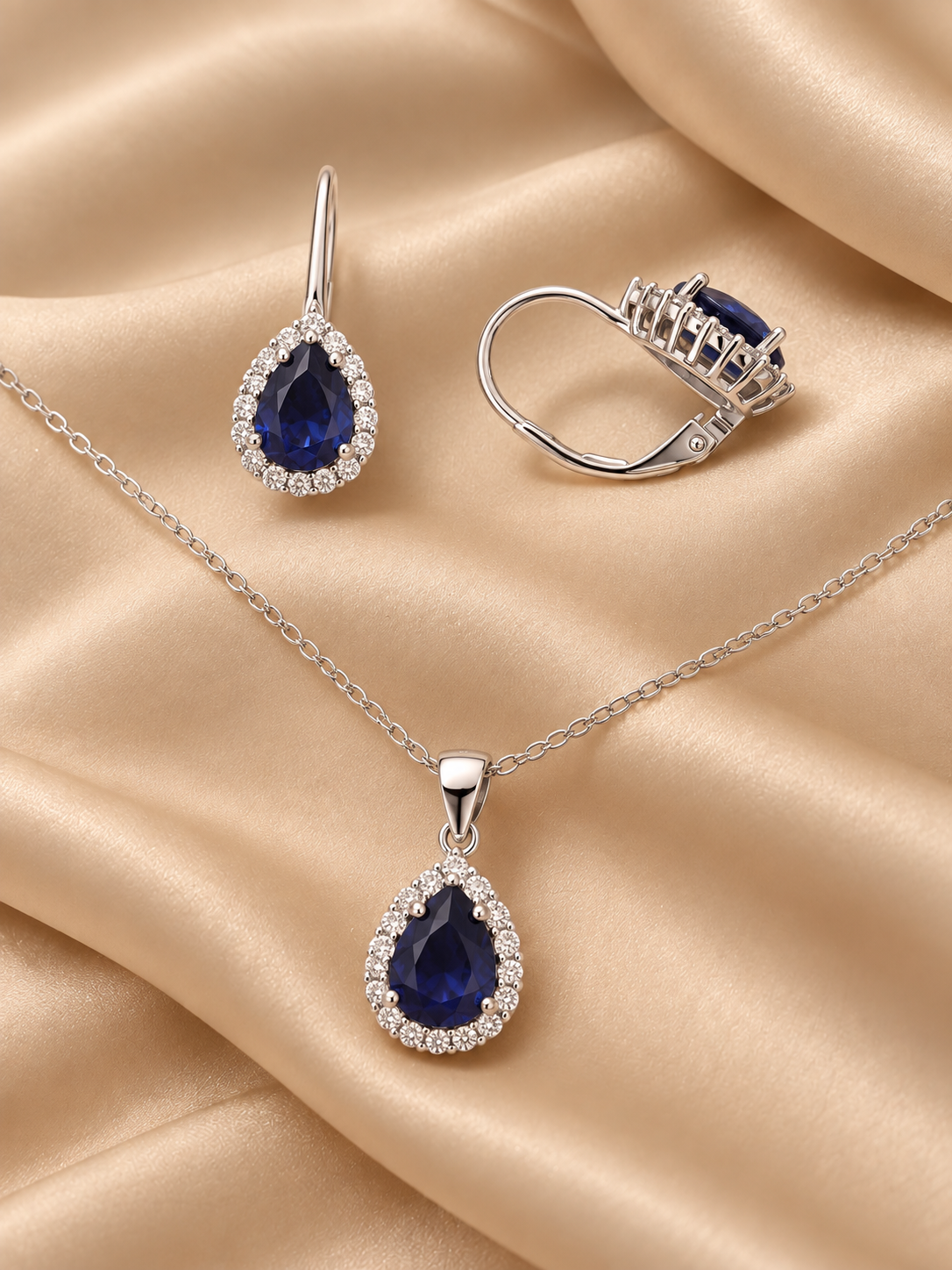 Silver Teardrop set – larger model
