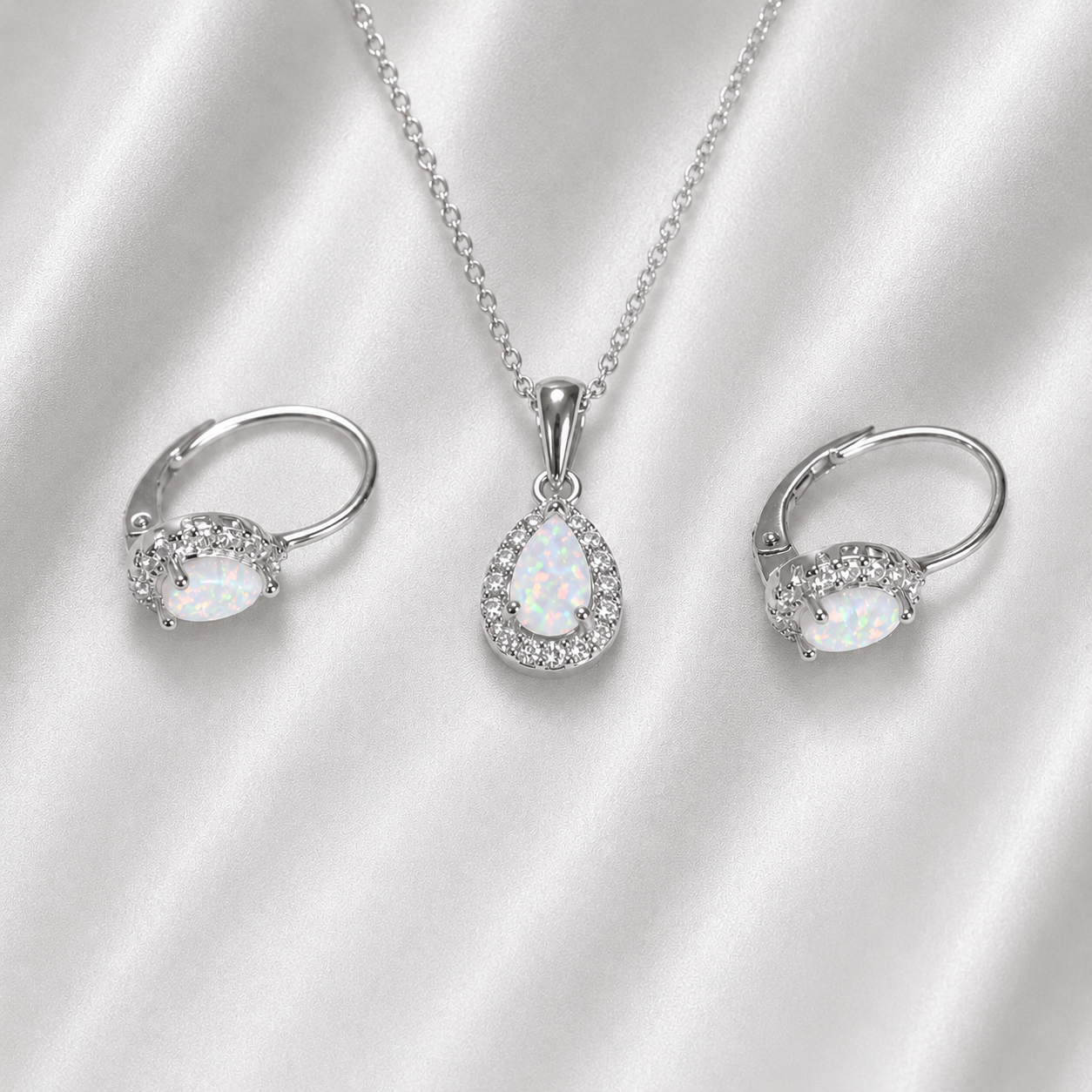 Srebrni set -opal- 925/1000