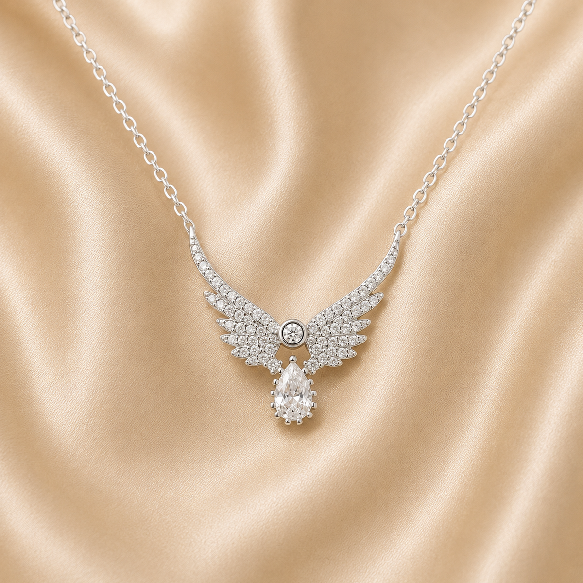 Silver necklace - wings