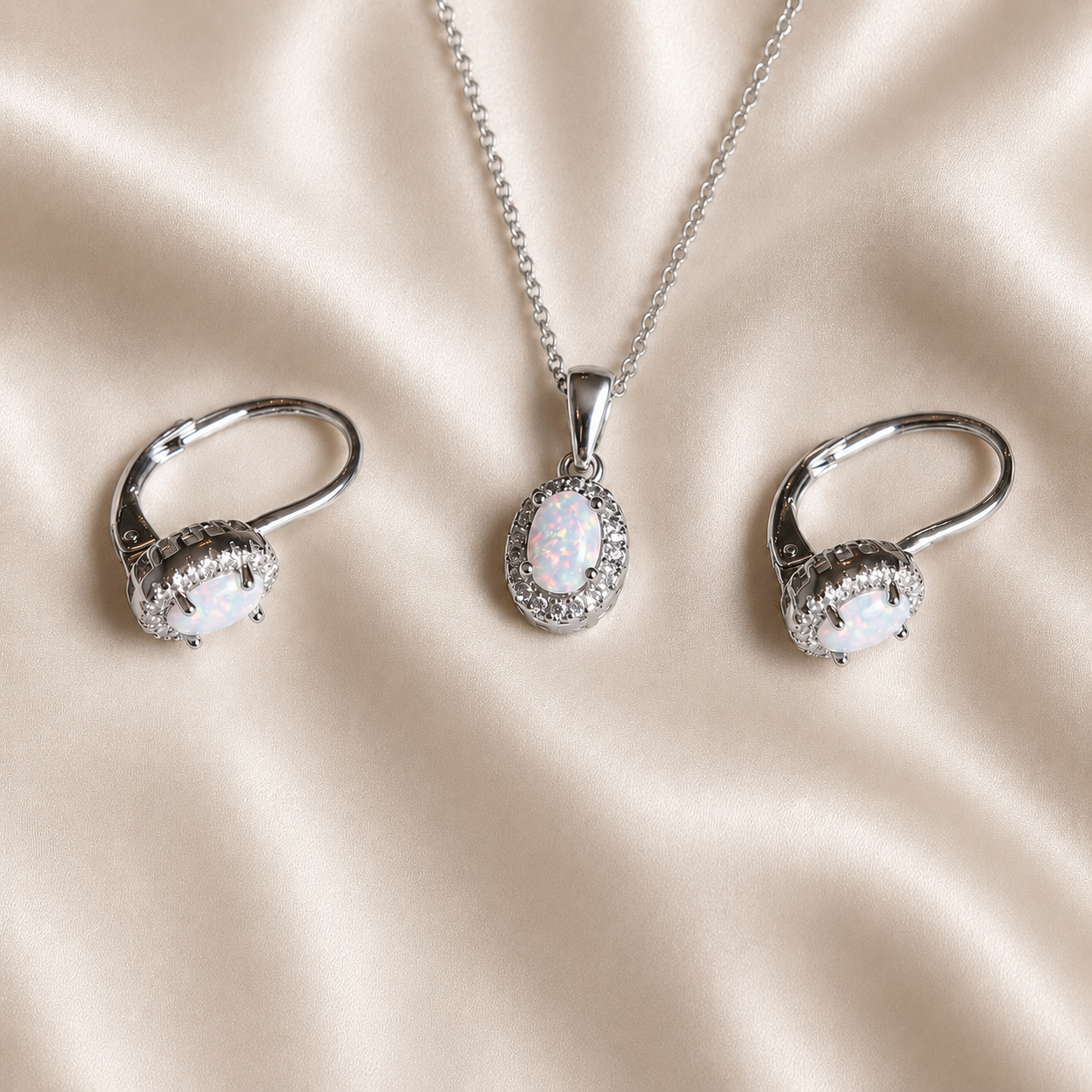 Srebrni set -Opal- 925/1000