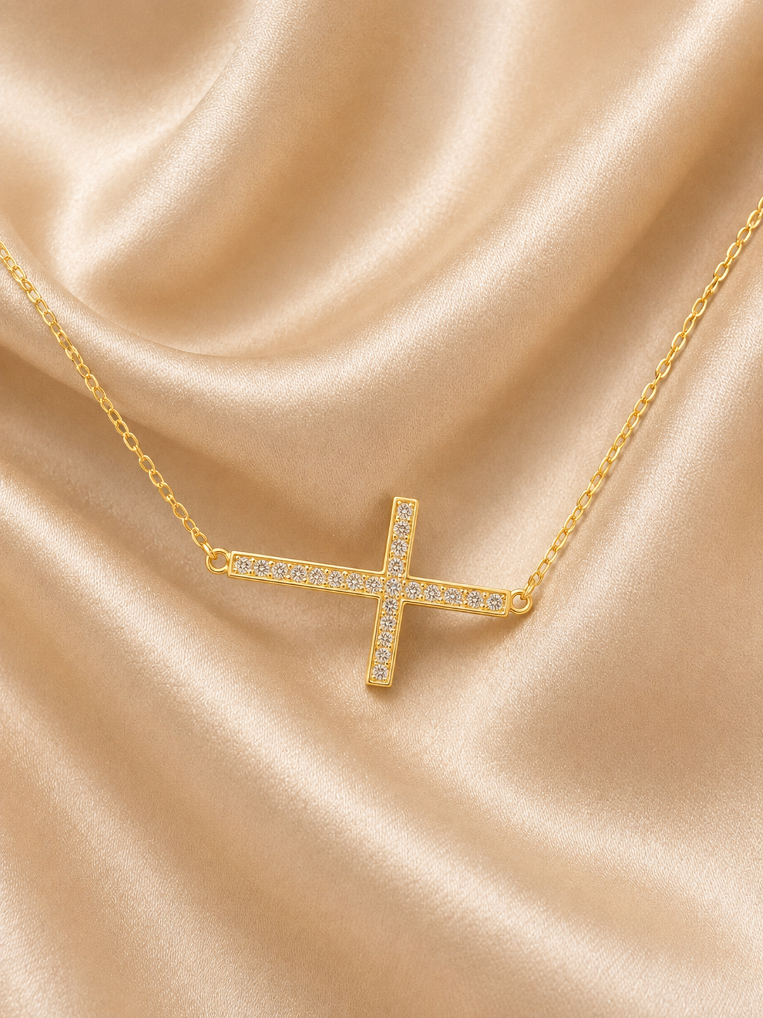 Silver necklace - cross