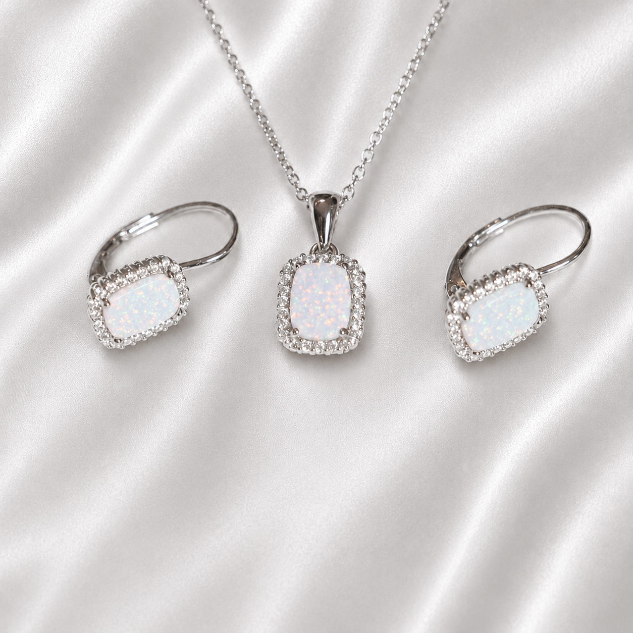 Srebrni set - Opal- 925/1000