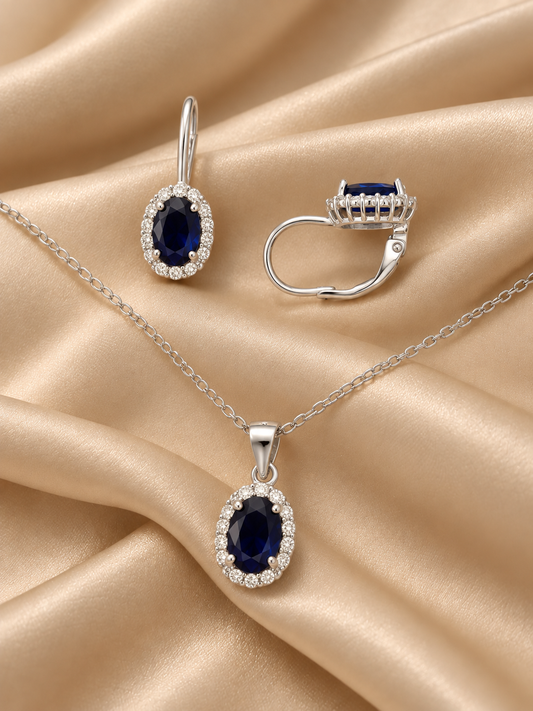 Srebrni set Oval – veći model