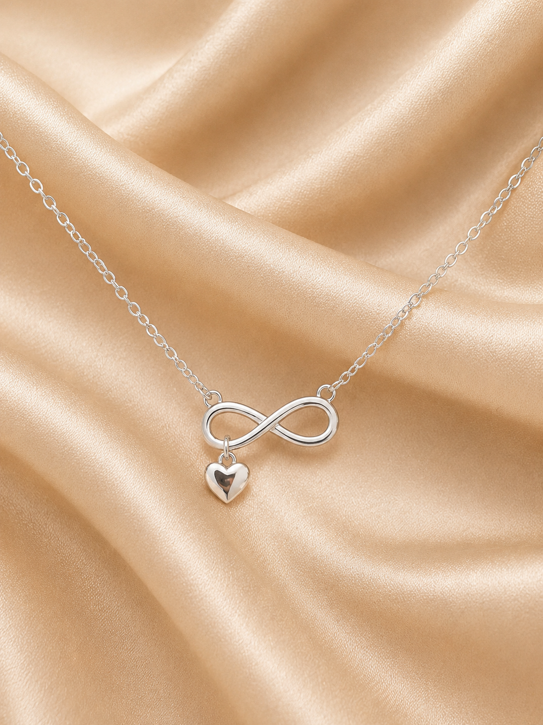 Silver infinity necklace