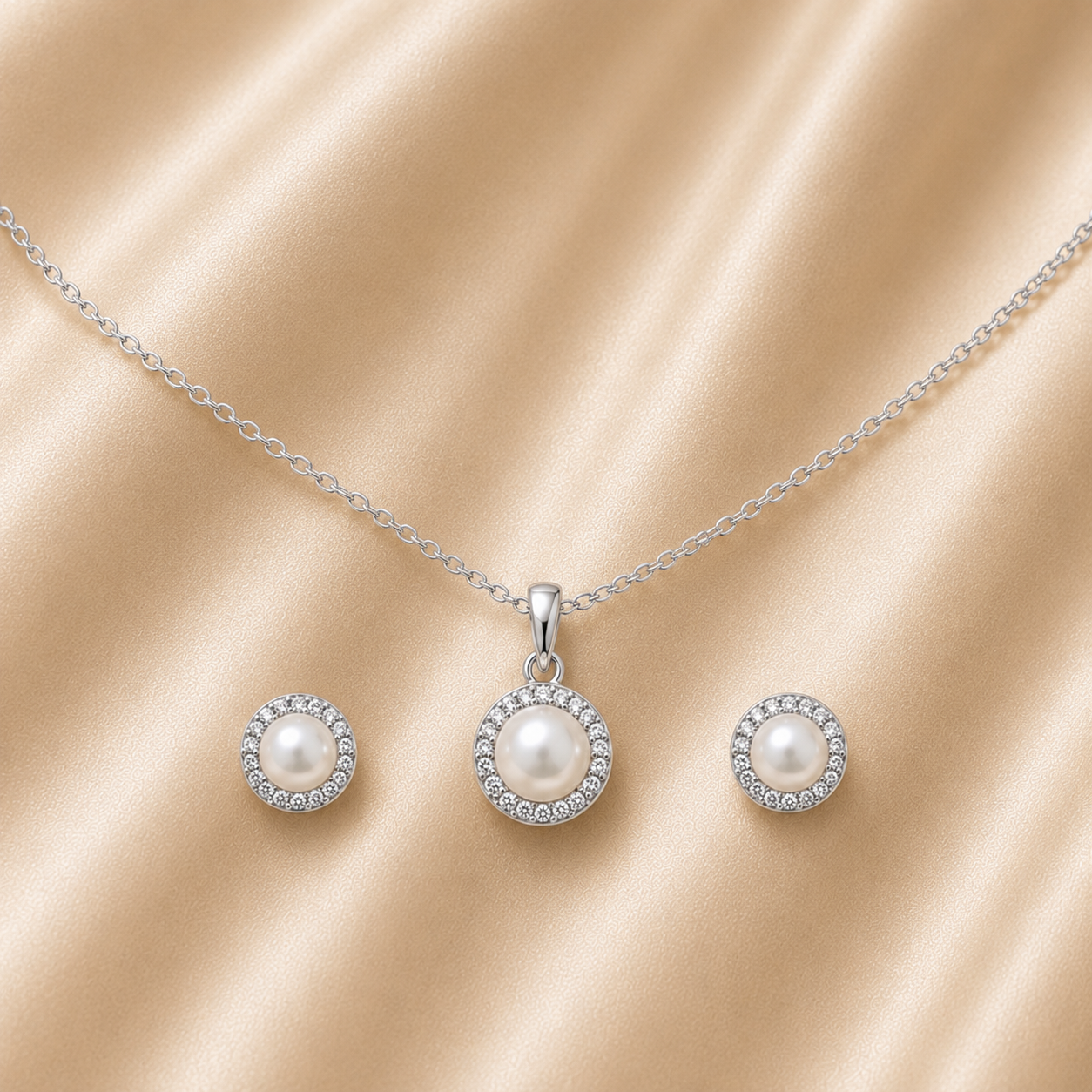Srebrni set -biser-
