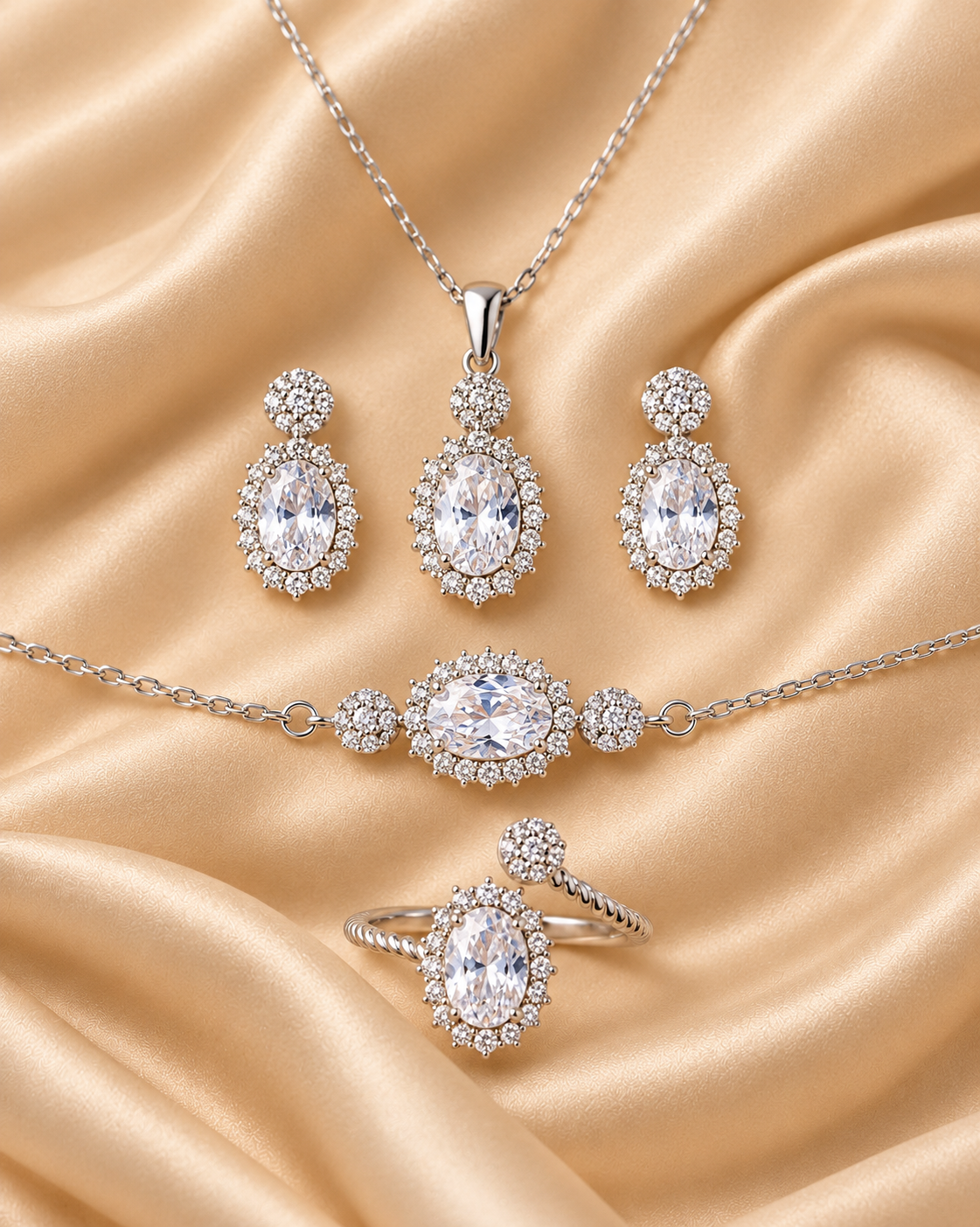 Silver set - cubic zirconia