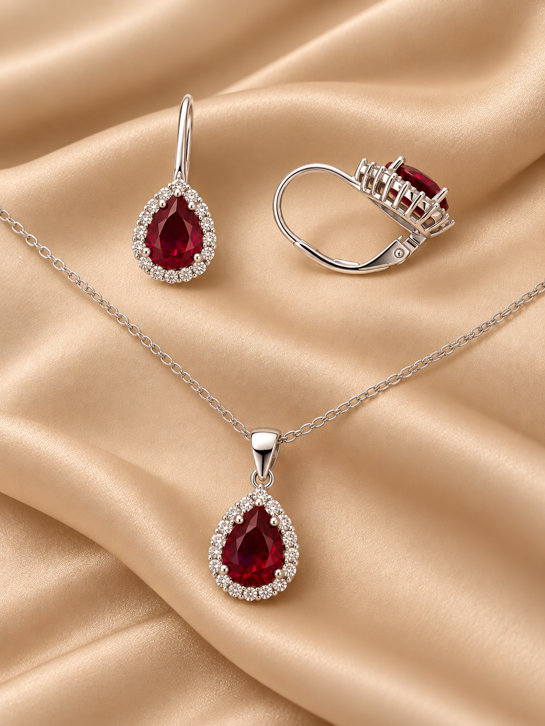 Silver Teardrop set – larger model