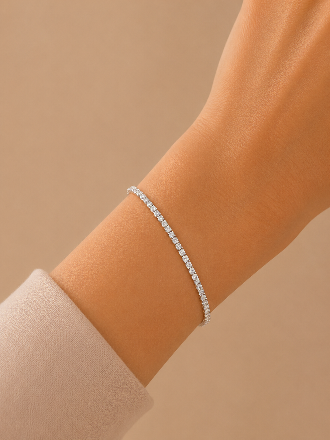 Silver tennis bracelet