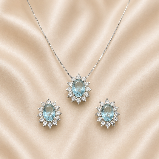 Srebrni set -oval-