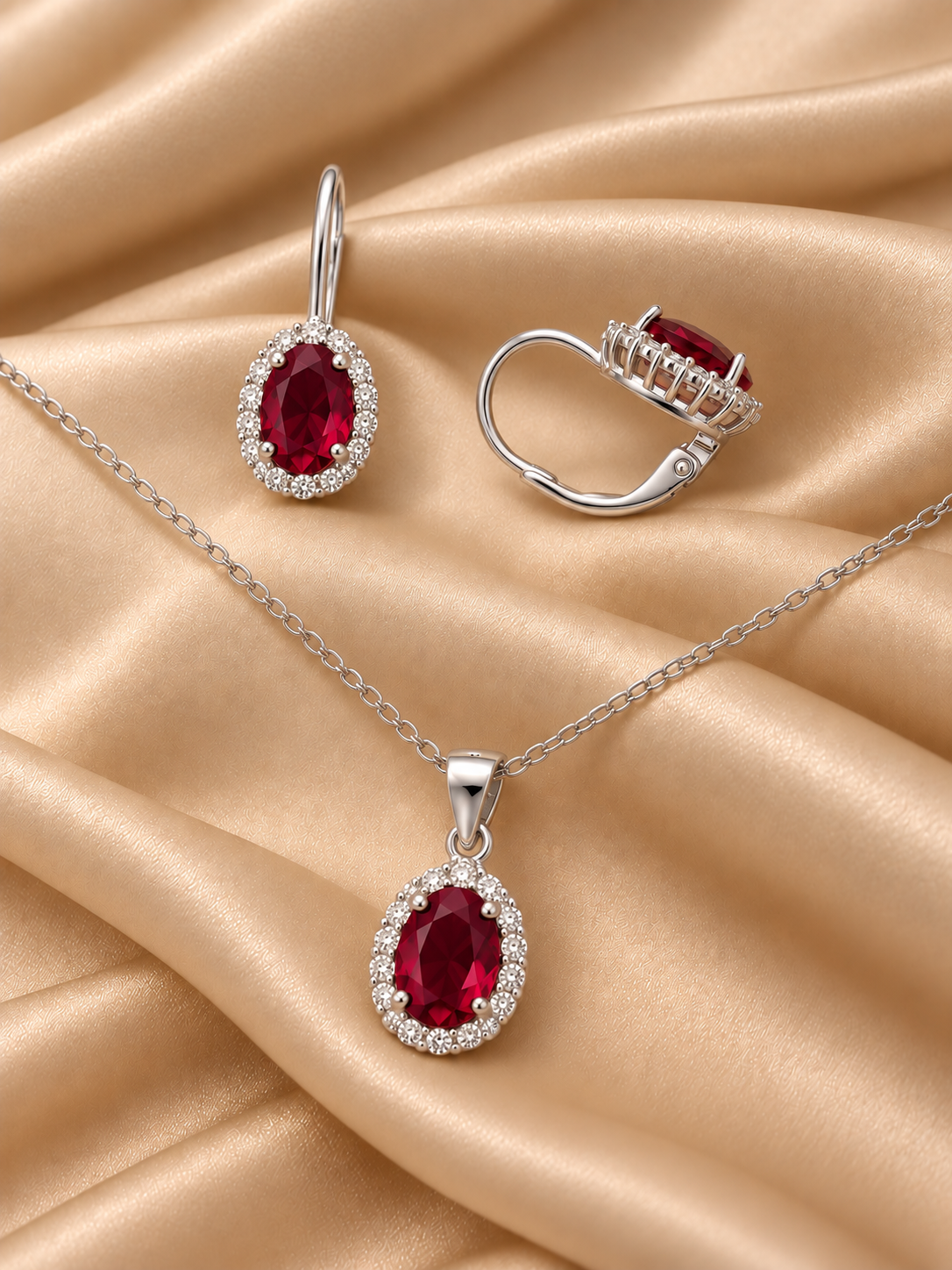 Oval silver set – larger model