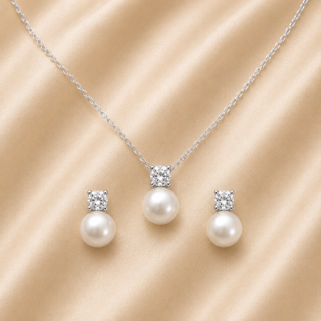 Srebrni set -biser-