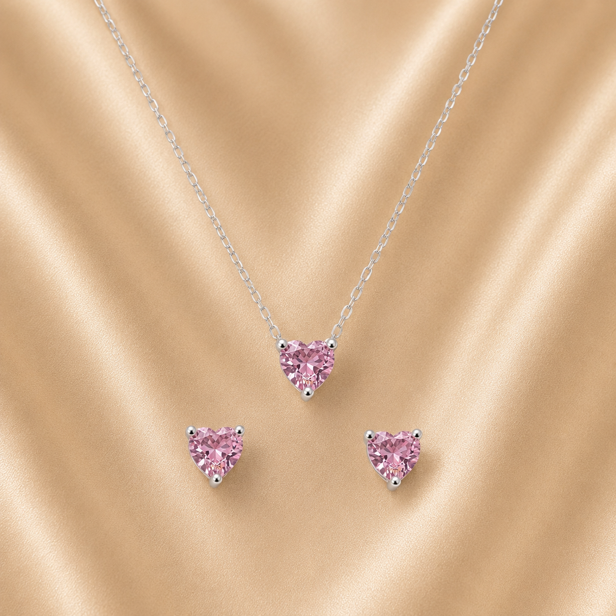 Srebrni set -srce-