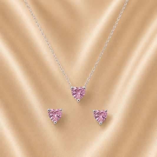 Srebrni set -srce-
