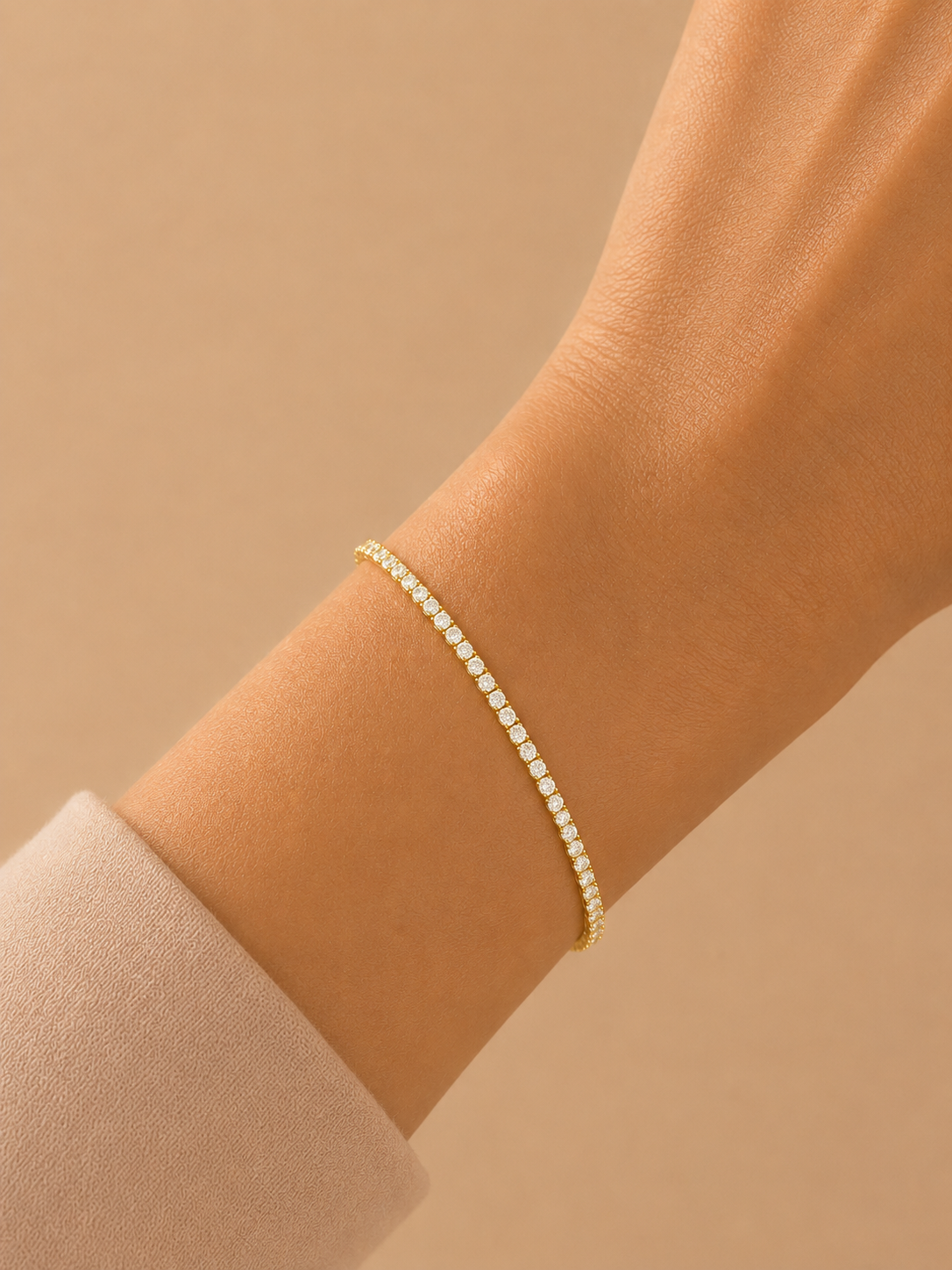 Silver tennis bracelet