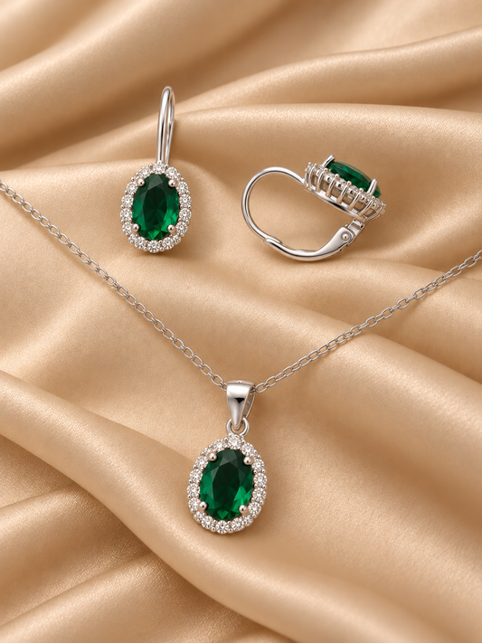 Srebrni set Oval – veći model