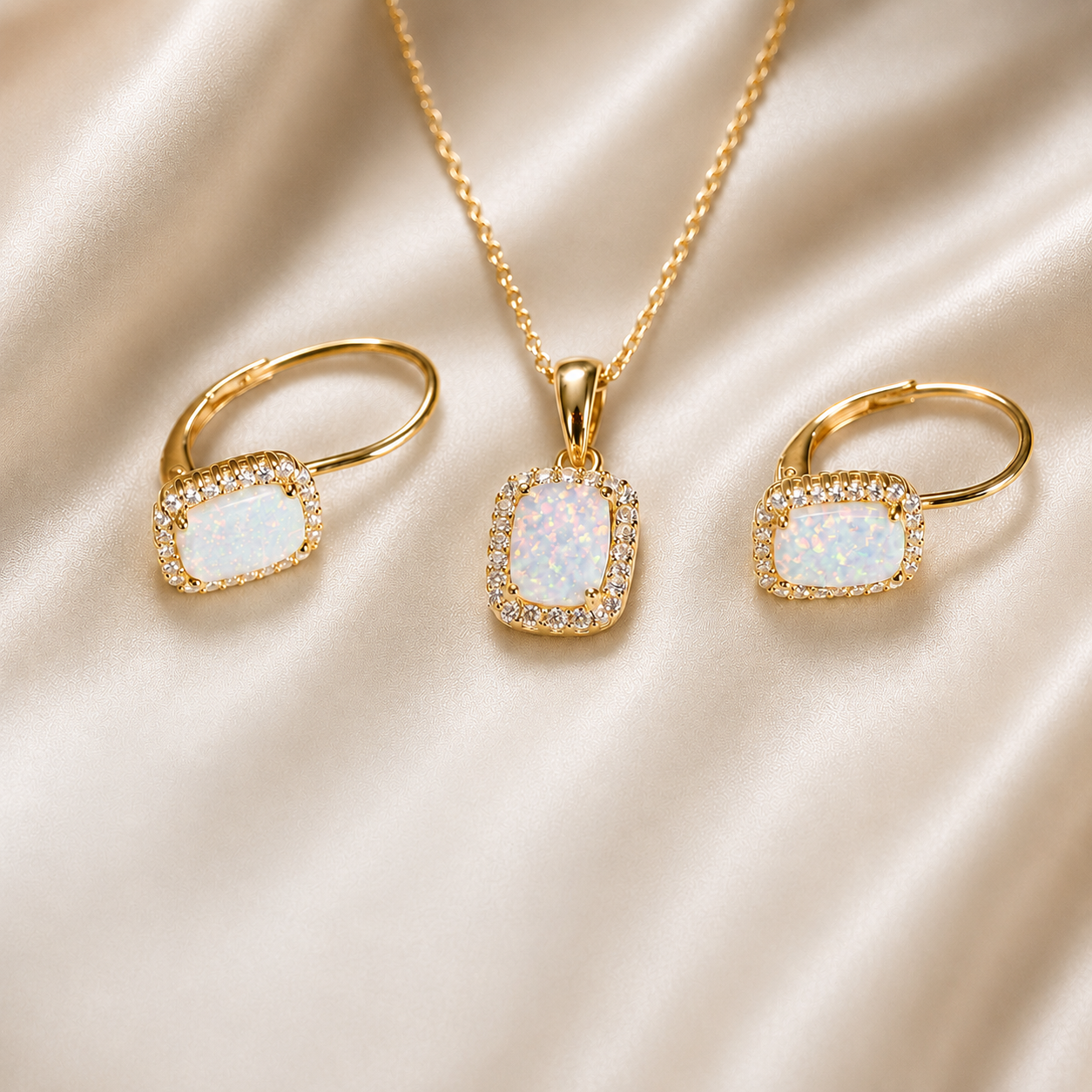 Srebrni set - Opal- 925/1000